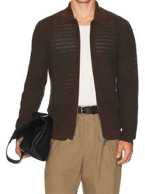 NN07Gustav collared zip-fastening cardigan NN.07 | 256000014960016880 DEEP TRUFFLE